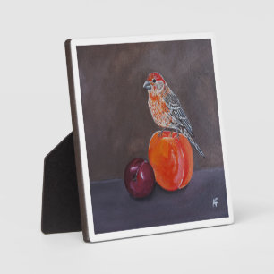 House Finch’s Midday Rest Painting by Alfred Fox Plaque