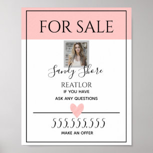 House for sale Real Estate Sign, Real Poster