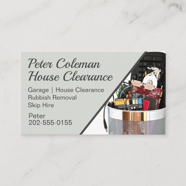 House Garage Clearance Business Card (Front)