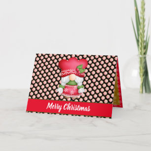 House Gnome Customise Colour and Text Holiday Card