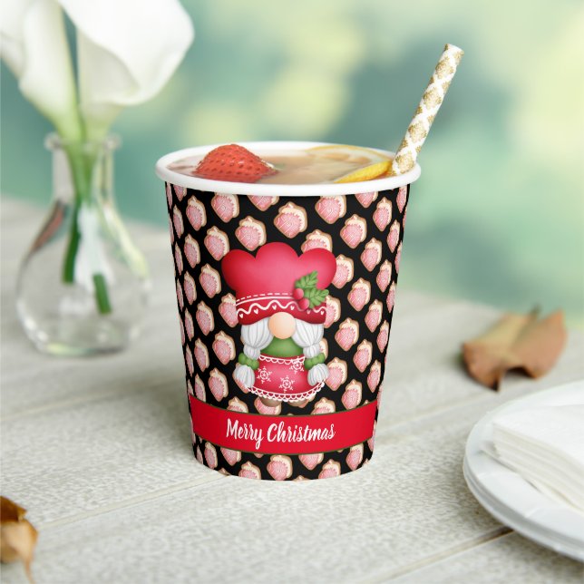 House Gnome Customise Colour and Text Paper Cups (Insitu)