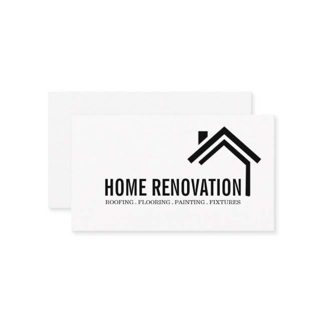 House Home Remodeling Renovation Construction Busi Business Card (Front/Back In Situ)
