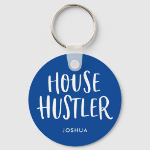 House Hustler Real Estate Personalized Agent Mens Key Ring