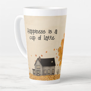 House in Autumn Happiness Latte Mug