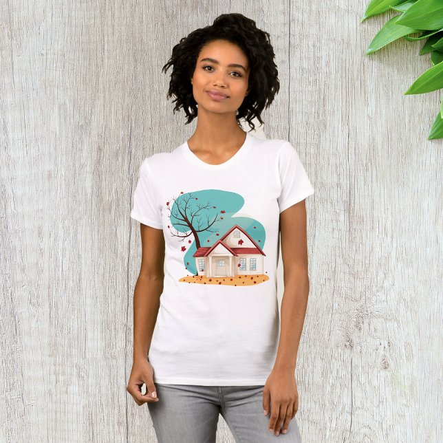 House In Autumn  Womens T-Shirt (Creator Uploaded)