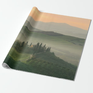 HOUSE IN MIDDLE OF GRASS FIELD WRAPPING PAPER