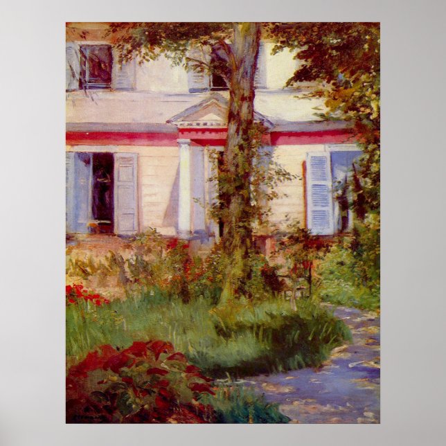 House in Rueil by Edouard Manet Poster (Front)