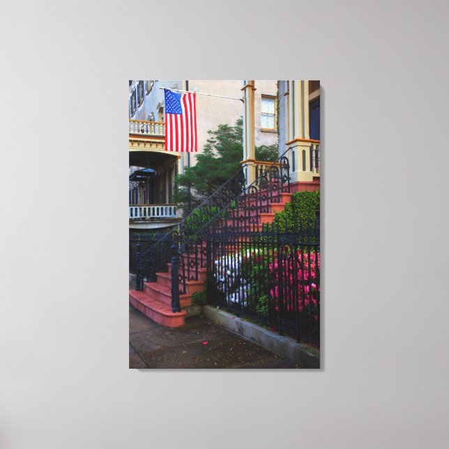 House in the Historic District in the spring Canvas Print (Front)