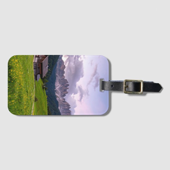 House in the mountains luggage tag (Front Horizontal)