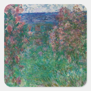 House in the Roses, Monet Square Sticker
