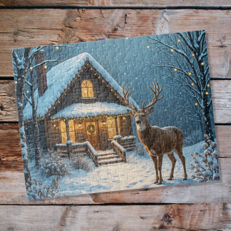 House in the snow jigsaw puzzle