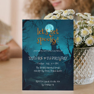 House In The Woods Kids Halloween Birthday Party Invitation