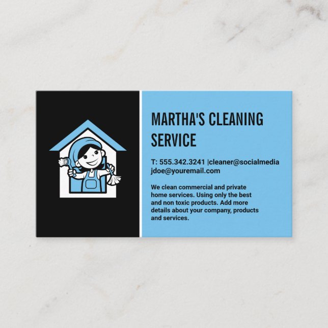 House Keeping Logo Business Card (Front)