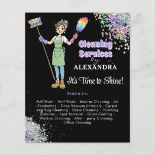 House Keeping Maid House Cleaning Service Glitter Flyer