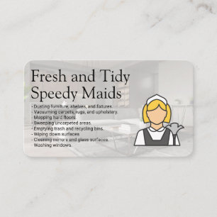 House Keeping Services Sanitising Business Card