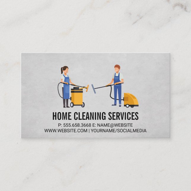 House Keeping Workers Business Card (Front)