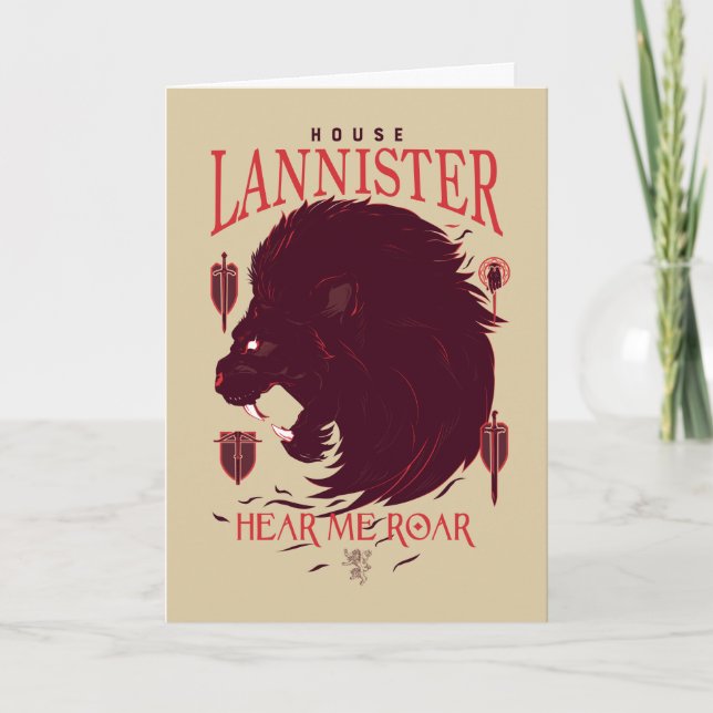 House Lannister - Hear Me Roar Card (Front)