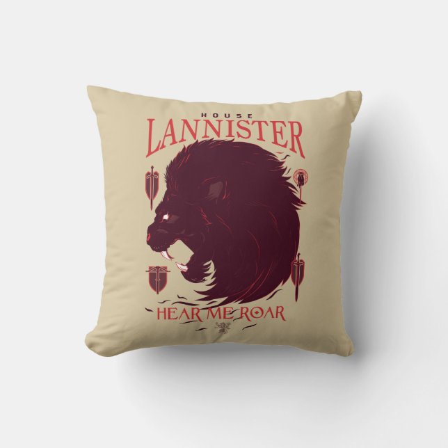 House Lannister - Hear Me Roar Cushion (Front)