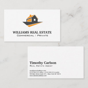House Logo Real Estate Agent Business Card