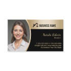 House Logo Real Estate Black & Gold Realtor Photo