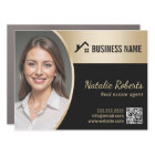 House Logo Real Estate Black & Gold Realtor Photo