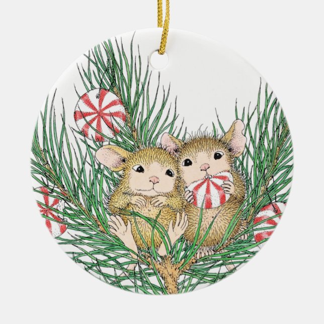 House-Mouse Designs® - Baby's First Christmas Ceramic Tree Decoration (Front)
