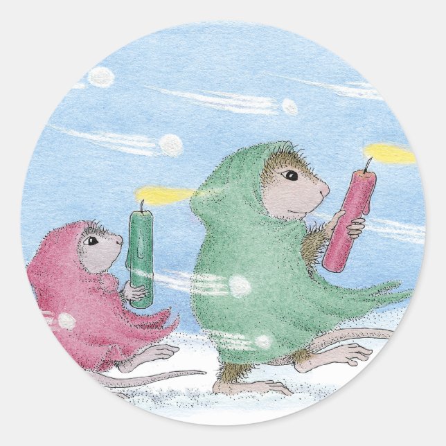 House-Mouse Designs® Classic Round Sticker (Front)