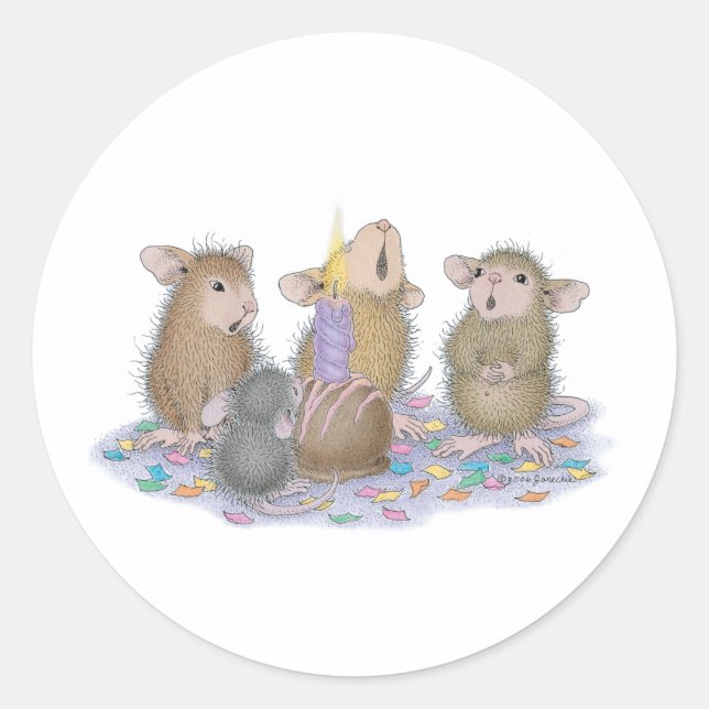 House-Mouse Designs® - Classic Round Sticker (Front)