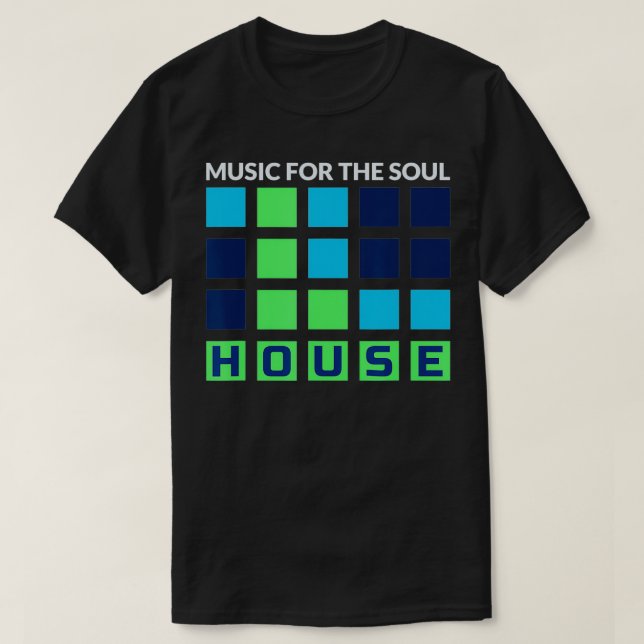 House Music Deep House EDM DJ Festival Music  T-Shirt (Design Front)