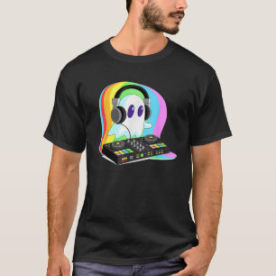 House Music Ghost DJ Optical Illusion Edm Hallowee T-Shirt