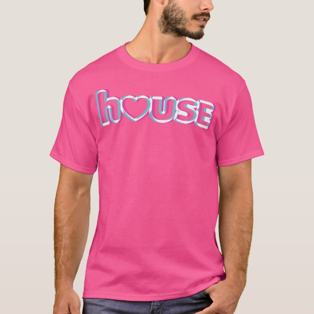 House Music Heart Edm Raver T-Shirt (Front)