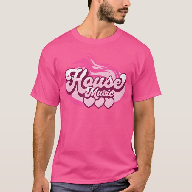 HOUSE MUSIC House Music Heat Cotton Candypink T-Shirt (Front)