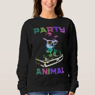 House Music Rave Cat Party Animal Kitty Dj Youth C Sweatshirt