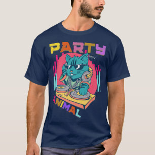 House Music Rave Cat Party Animal Kitty Dj Youth C T-Shirt
