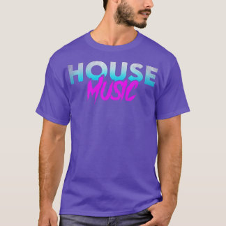 House Music - Retro 80s Aesthetic EDM Rave DJ  T-Shirt