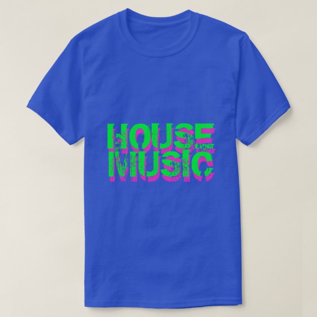 House Music t shirt in neon colours (Design Front)