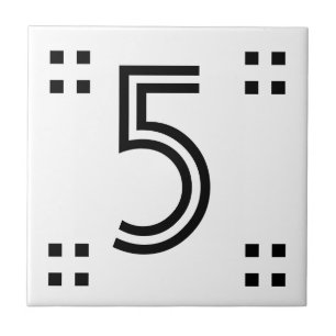 House Number - Art Deco Tile