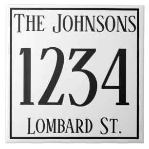 House Number with Street & Name Tile