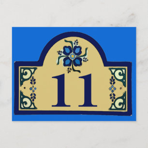 House Numbers Change Text  Postcard