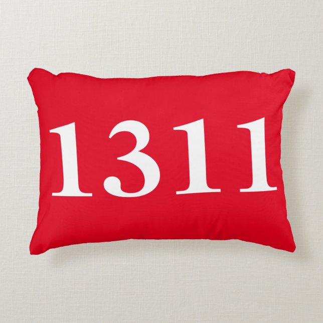House Numbers Decorative Pillow (Front)