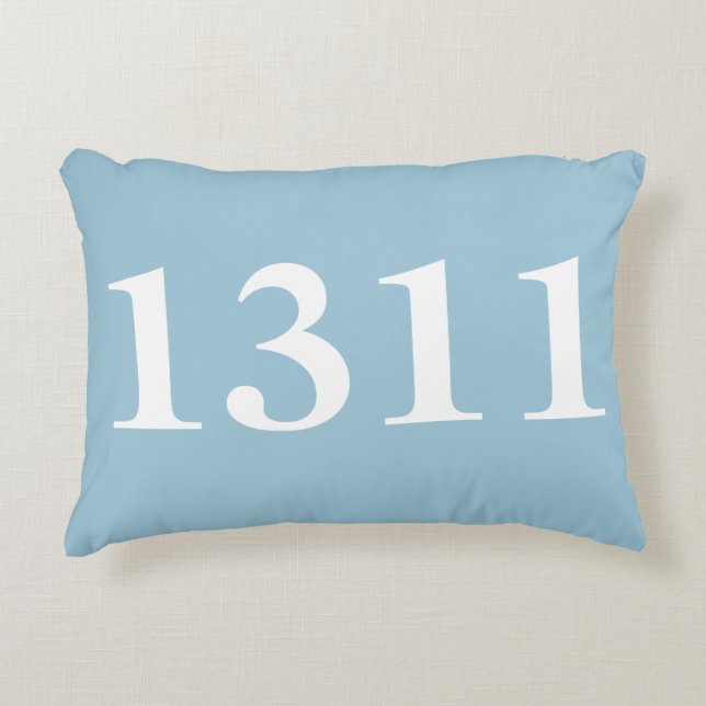 House Numbers Decorative Pillow (Front)