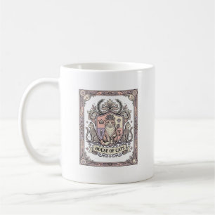House Of Cats Cat Heraldry Coat of Arms Vintage Coffee Mug