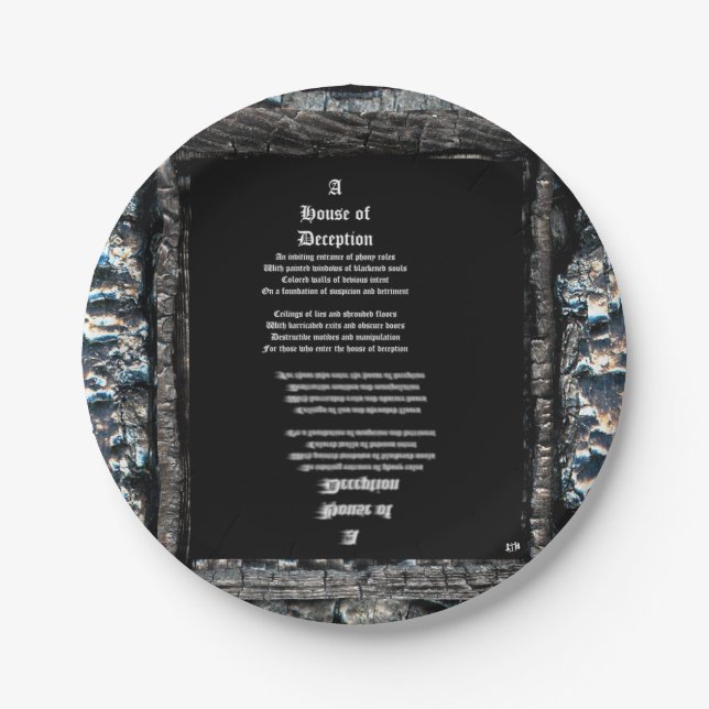 House of Deception Paper Plate (Front)