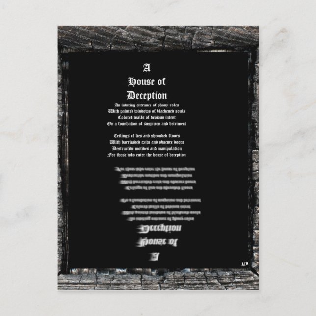 House of Deception Postcard (Front)