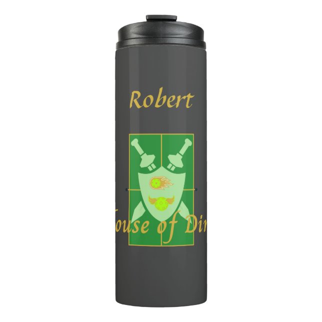 House of Dink Pickleball Crest Personalised   Thermal Tumbler (Front)