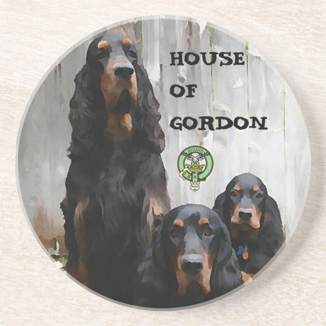 HOUSE OF GORDON, Gordon Setter Sandstone Coaster (Front)