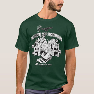 House of Horrors Rocky Point Warwick RI BW T-Shirt
