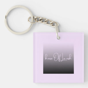 House Of Lavish Keychain Lilac Noir Ombre Floral