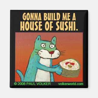 HOUSE OF SUSHI. $3.00 MAGNET