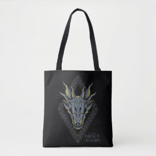 HOUSE OF THE DRAGON Balerion Skull Diamond Crest Tote Bag